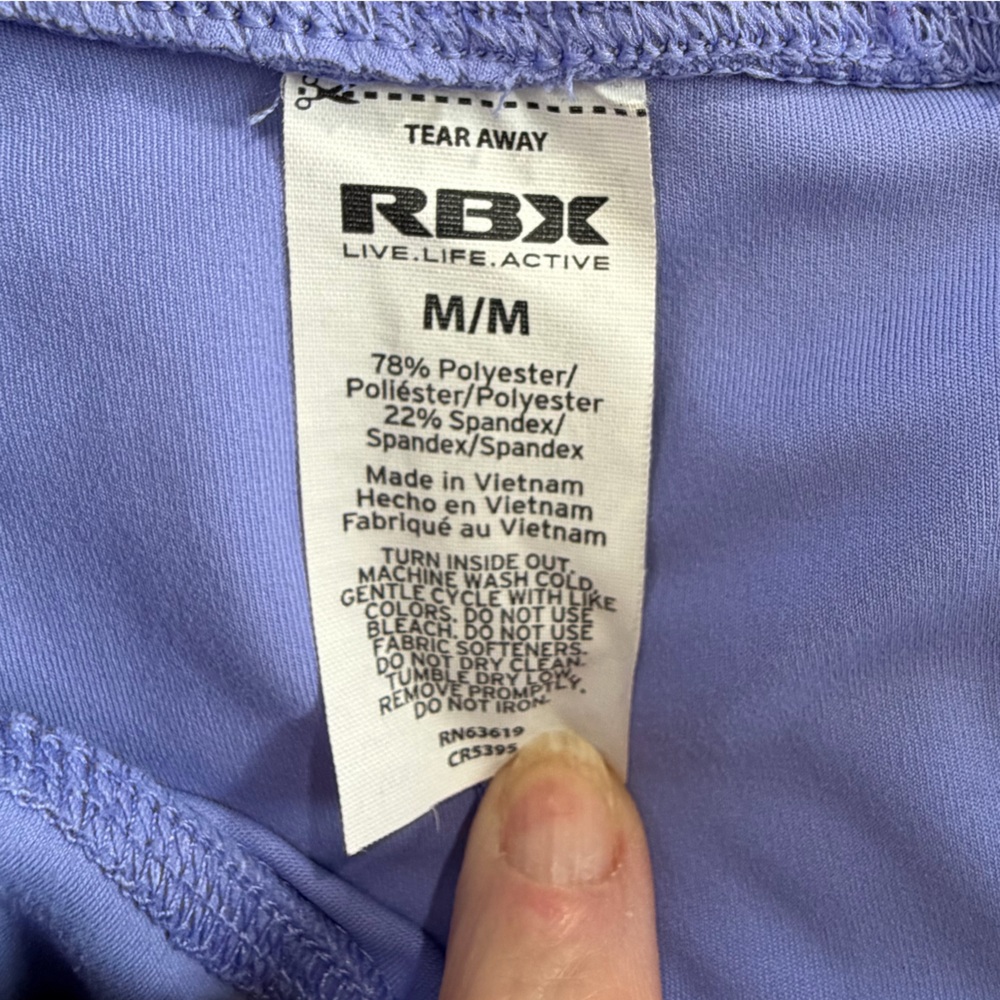 RBX Athletic Biker Shorts Lavender size M - Picture 3 of 10